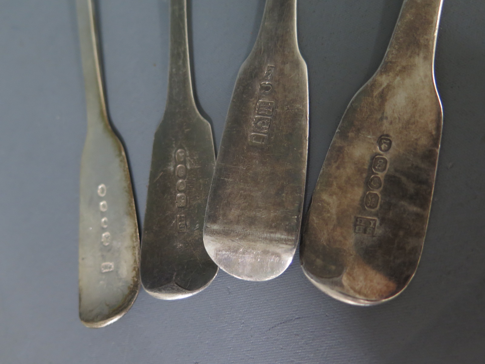 Four silver table spoons approx weight 8. - Image 2 of 2