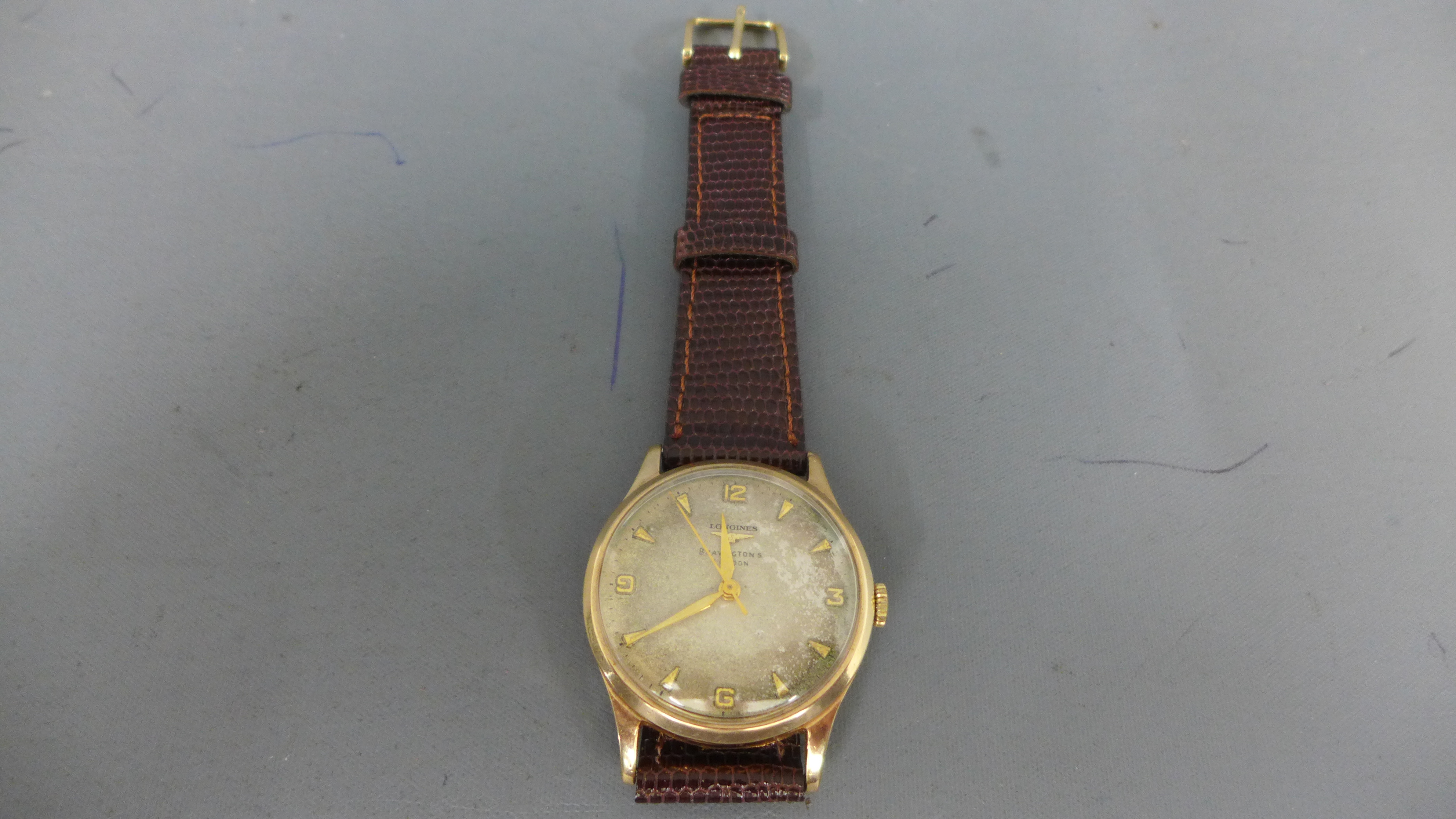 A 9ct gold cased Longines gentleman's wristwatch,