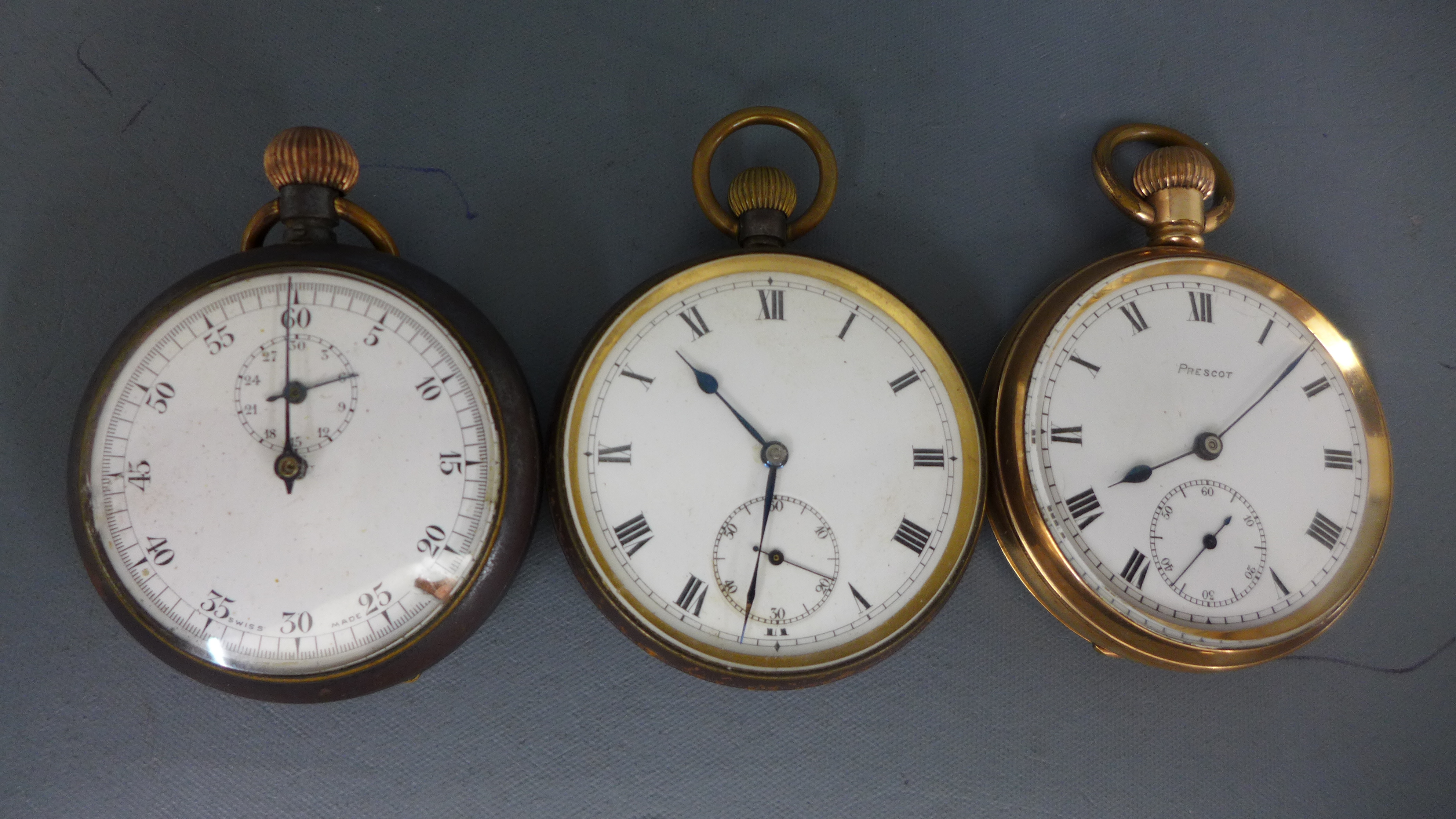 A gold plated open faced pocket watch by Lancashire Watch Company,