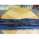 Five Fishing Rods including a Fuji FS8 rod x 3, Fuji FPS rod,