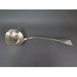 A large hallmarked silver ladle - London 1848-49 Charles Boyton - Weight approx.