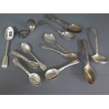 A collection of 29 assorted silver spoons approx weight 18 troy oz