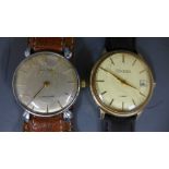 Two Gents wristwatches - Sekonda manual wind and Bulova Longchamp manual wind Condition report: