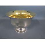 A Swedish silver bowl with silver gilt interior - Weight approx 10 troy oz - marked Carlsson to