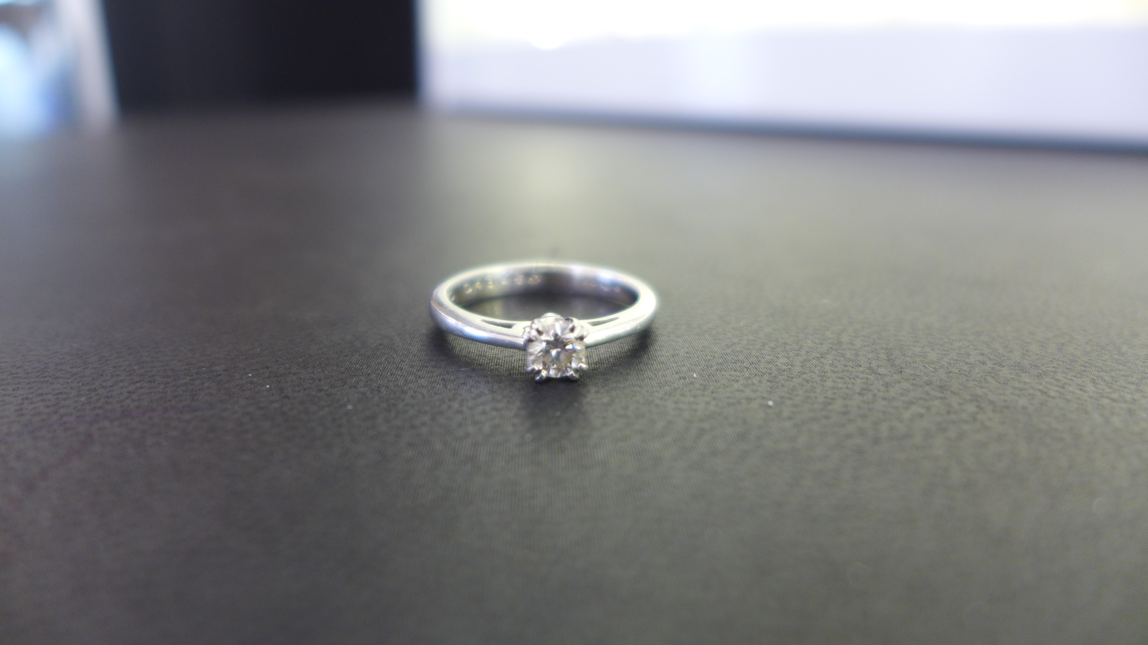 A platinum LEO diamond ring - Accompanied by an IGI report stating the diamond as LEO 048459, 0. - Image 3 of 3