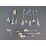 Assorted silver and plated flatware - total approx weight of silver 4.