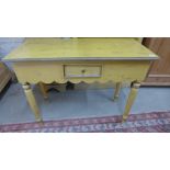 A painted shabby chic side table with a small drawer - Height 77cm x Width 100cm x Depth 45cm