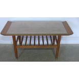 A 60s/70s retro carved teak coffee table