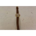 A vintage circa 1930's Gentleman's Rolex Oyster cushion shaped wristwatch 9ct gold case,