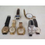 Six wristwatches, makes include Lucerne, two Agon, one Legion, Bifora Automatic,
