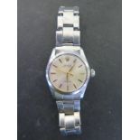 A Gent's Rolex Oyster Speedking stainless steel cased wristwatch with its original expanding strap