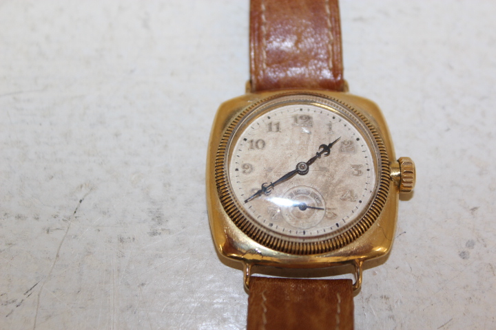 A vintage circa 1930's Gentleman's Rolex Oyster cushion shaped wristwatch 9ct gold case, - Image 2 of 3