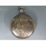 A silver cased open full hunter pocket watch,