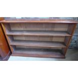 A 19th century mahogany bookcase with two shelves - Width 154cm x Height 100cm