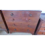 A 19th century mahogany five drawer chest of drawers - 96cm x 96cm