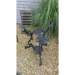 An ironwork plant stand - Height 73cm x 88cm