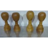 Four shop wooden hat stands - Height 40cm