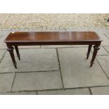 A Victorian mahogany window seat - Height 47cm x 118cm x 28cm