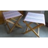 Two Southsea Deckchairs folding stools