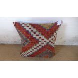 A Turkish Kelim cushion made out of old Kelims 70cm x 70cm