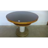 A circular hall table with a vitaulite top - Width 88cm