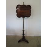 A Victorian rosewood/brass music stand - Height 144cm