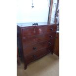 A 19th century mahogany chest with two shot over three long drawers,