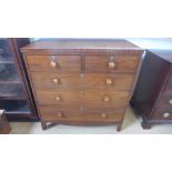 A 19th mahogany chest with two short over three long drawers in very clean restored condition -