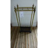 An early 1900's brass umbrella stand - Height 64cm x 30cm x 18cm