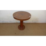 A 19th century burr walnut and inlaid occasional table on an octagonal support