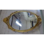 A modern gilt framed mirror - 95cm x 54cm