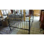 A Victorian style brass and iron bed as new - measuring Length 210cm x Width 150cm