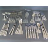 A modern Dutch silver flatware service of plain design marked 925 - makers mark JL 2002 including:-