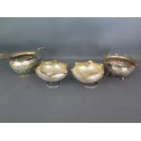 A pair of Eastern silver dishes approx 4.