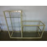 Pierre Vandez unit with sliding glass shelf 1980 - Height 106cm x 128cm x 40cm