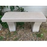 A limestone bench - Height 46cm x 91cm x 31cm