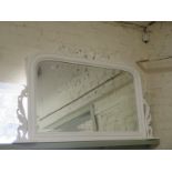 A modern white over mantle mirror - 80cm x 145cm