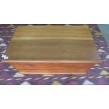 A modern pine blanket box - Height 42cm x 50cm x 93cm