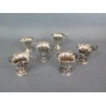 Six Continental silver toddies (5 +1) - approx weight 2.