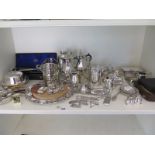 An interesting selection of silver plated items