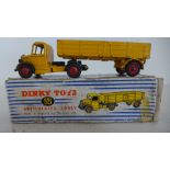 Dinky Toys No 921 Bedford articulated lorry yellow cab and body, black wings,