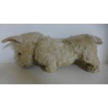 A vintage Steiff Mohair dog, in standing pose,