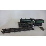 An 'O' Gauge Bing tinplate clockwork Locomotive 4-4-0 and Tender Loco Mercury 3433 in LNER LIvert