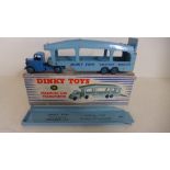 Dinky Toys No 982 - Pullmore car transporter, dark blue cab and hubs,