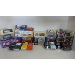 A collection of model vehicles including a Corgi Classics James Bond Collection Aston Martin DB5