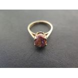 A 9ct gold dress ring size N - approx weight 2 grams - good condition