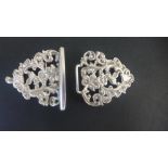 A silver nurses buckle Birmingham - approx weight 1 troy oz - some general wear,