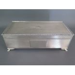 A good quality silver desk box Birmingham 1959/60 - maker JR - 7cm x 21cm x 9.