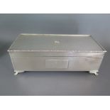 A good quality silver desk box Birmingham 1961/62 - maker JR - 7cm x 21cm x 9.