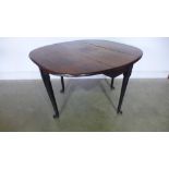 An 18th century mahogany gateleg pad foot table - Height 70cm x 95cm x 114cm